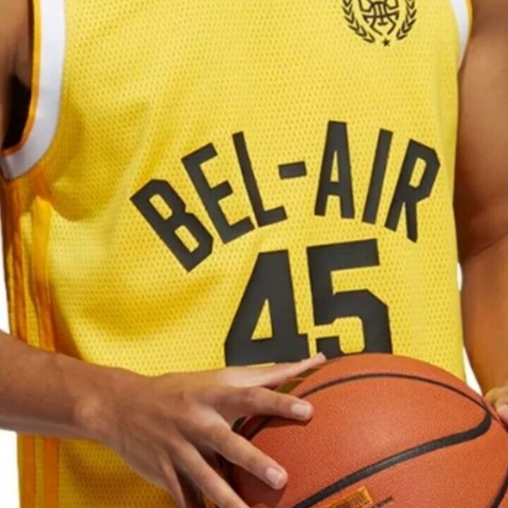 Adidas Bel Air Academy Donovan Mitchell #45 Gold Jersey Size XL